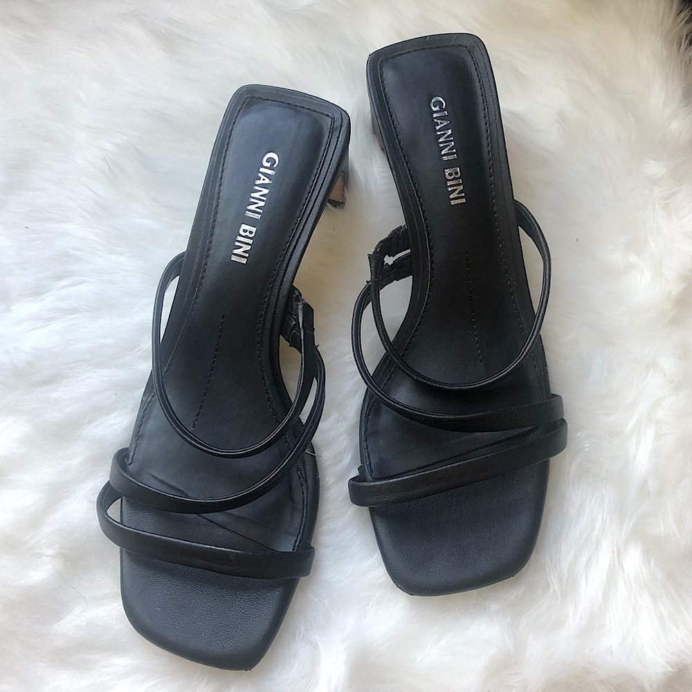 Kitten Heels, small heel, cute strap slip on sandals